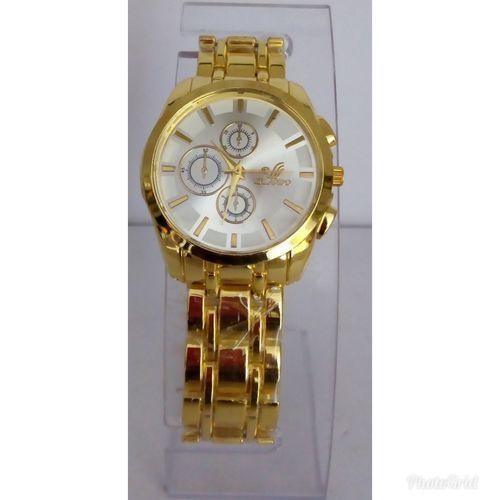 Montre Homme Couleur Or Fond Blanc