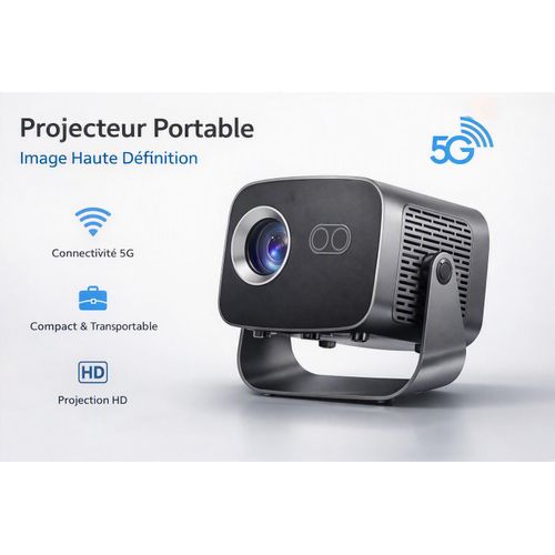 Projecteur Portable HD 5G – Compact & Transportable