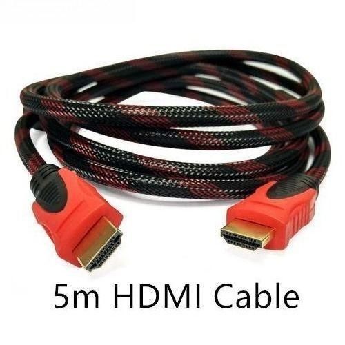 Câble - HDMI - Haute Vitesse / Ethernet - V1.4 4K 3D - 5 M - Rouge/Noir