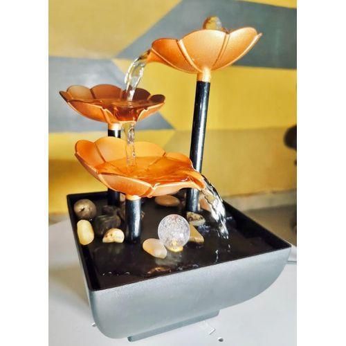Fontaine à Eau - Fleurs de Lotus avec Anneau Lumineux LED pour Décoration Intérieure Chambre et Bureau