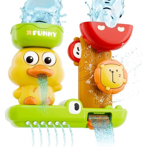 Jouet de bain canard interactif avec ventouse - Jouet aquatique humoristique pour enfants