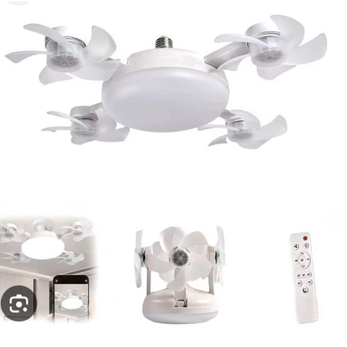 Plafonnier LED Ventilateur 5-en-1 Ultra Silencieux avec Télécommande – Éclairage Intelligent & Rafraîchissement Éco-Énergie