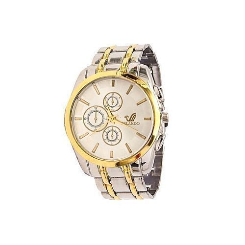 Montre Homme - Doré/Blanc