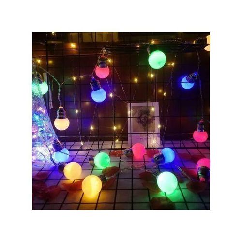 JEUX DE LUMIÈRE BOULES DE NOËL 20 AMPOULES 10 MÈTRES BG