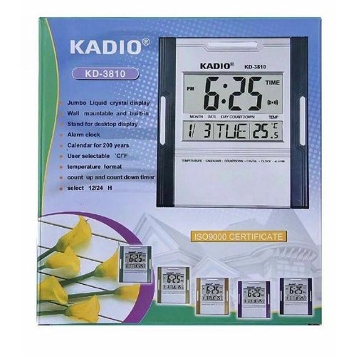 Digital Jumbo Wall Mount & Table Temperature Display Clock KD-3810