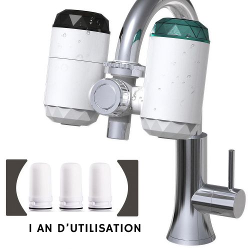 Nouvelle Version Améliorée : Robinet de Filtration en Céramique pour Eau du Robinet et Eau Chaude Instantanée, Robinet Électrique Instantané