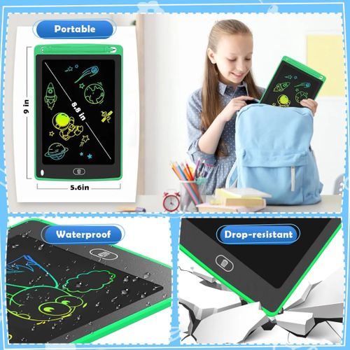 Tablette d’écriture LCD pour enfants 8.8 pouces – Portable, Imperméable et Antichoc – Avec stylet
