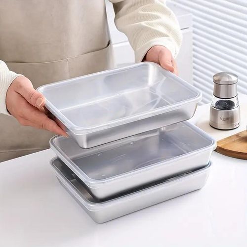 Ensemble de boîtes à lunch en acier inoxydable 3 pièces, contenants de stockage alimentaire en acier inoxydable, adaptés au micro-ondes et au réfrigérateur