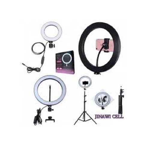 Rohs Ring Light Anneaux Lumineux Professionnal, Lumière De Maquillage + Trépied Offert ( 10 pouce ) Blanc/Noir