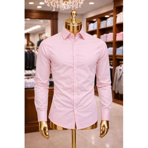 Chemise Habillée Rose - Coupe Ajustée