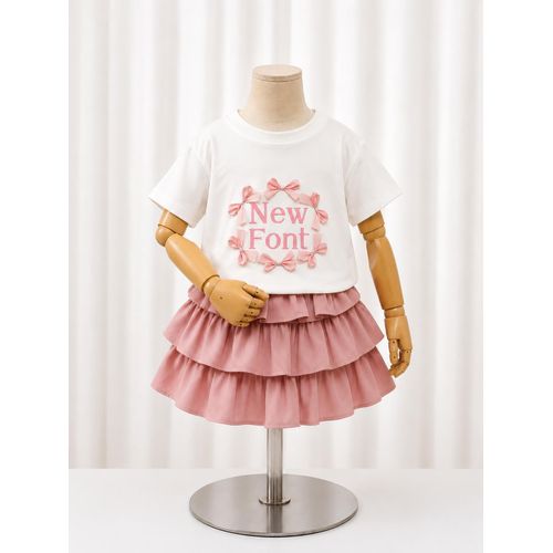 Ensemble 2 pièces Fille – T-shirt & Jupe à Volants