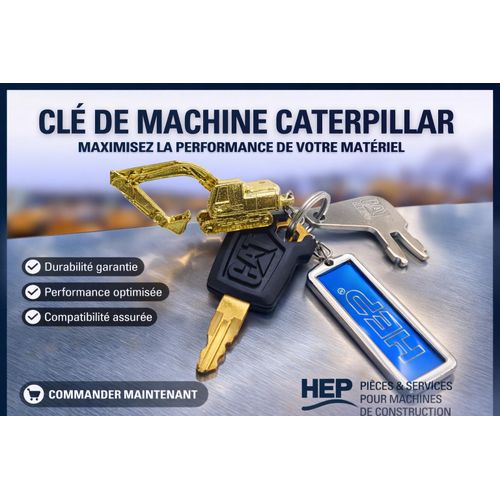 Clé Caterpillar+Pelle hydraulique