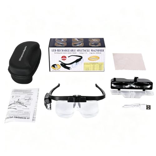 Loupe frontale rechargeable à LED avec le-ntilles interchangeables