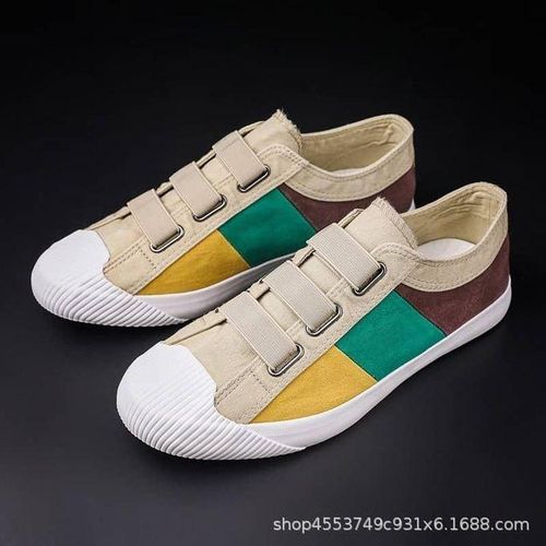 Chaussure Pour Homme En Tissu Coton - Marron