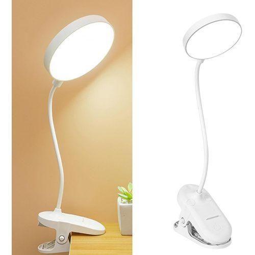 Lampe de Bureau à Pince LED Protection des Yeux Flexible USB Réglage Tactile à intensité Variable