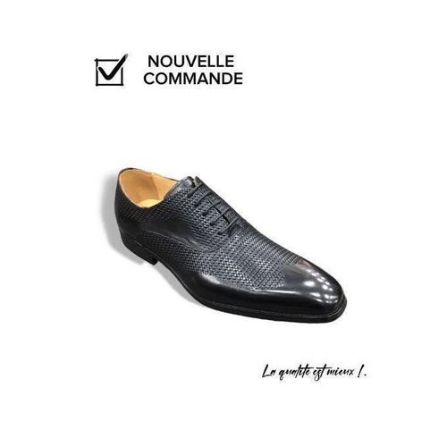 Chaussure Homme Richelieu A Design Cuir-Noir
