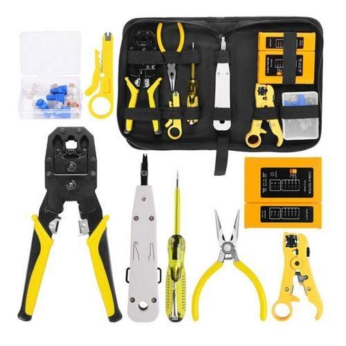 Kit De Réparation De Câble Réseau 12 Pièces - RJ-11 / RJ-45, Kit Multifonctions