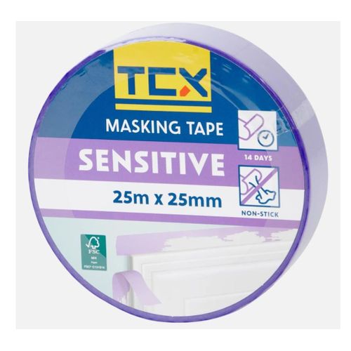 Ruban de masquage TCX , Sensitive, 36 mm x 25 m , Fort pouvoir adhésif Importé de France