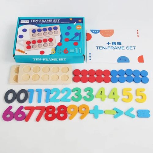 Jouet Jeu éducatif Mathématique Ten Frame Unit Montessori