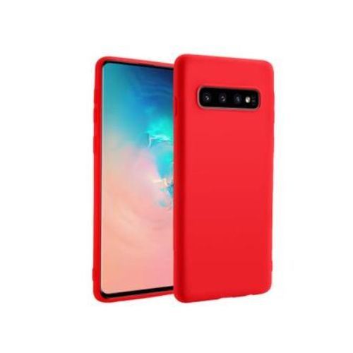 Coque Silicone Compatible Pour Samsung Galaxy S10 PLUS Avec Antichoc - ROUGE