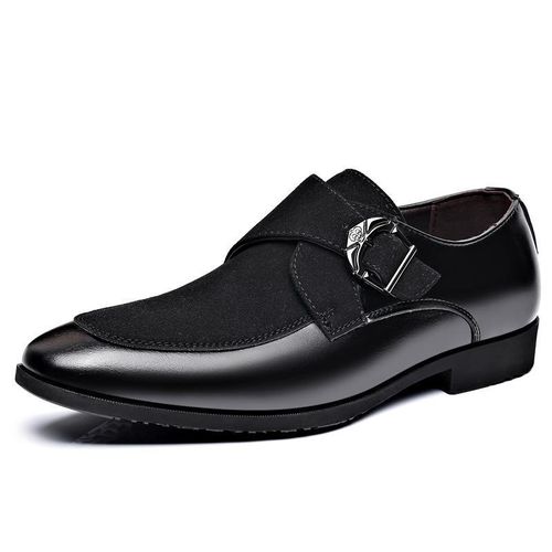 Chaussures habillées en cuir pour homme Chaussures Oxford pour hommes, formelles à lacets pointues pour affaires et smoking - Noir