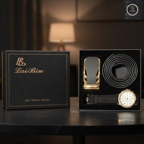 Coffret Cadeau Luxe Homme - Montre, Ceinture, Lunettes & Stylo