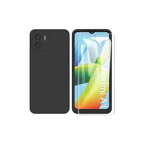 Coque Silicone Compatible Pour Xiaomi Redmi A2/A1 4G + Film Protection écran En Verre Trempé