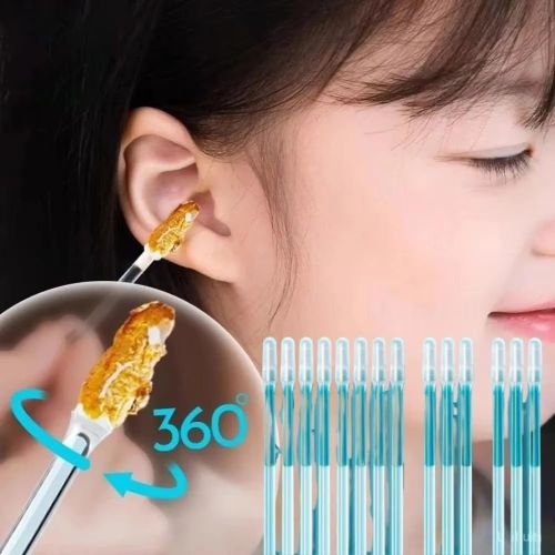 Outil de nettoyage auriculaire adhésif, cure-oreilles, nettoyage de cérumen, spécial sans blesser, cuillère à oreilles, cotons-tiges pour oreilles.