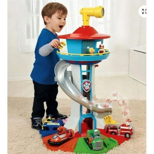 Tour Pat Patrouille Avec Ryder Mme le Maire et Lot de 6 Voitures et 6 Figurines - Paw Patrol