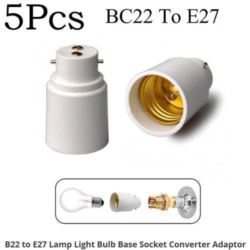5 Lot De Douille Adaptateur B22 Vert E27 Led Ampoule