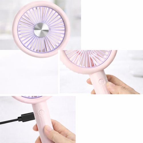 Mini Ventilateur Portable Rechargeable – Ventilateur Main & Bureau 2 en 1