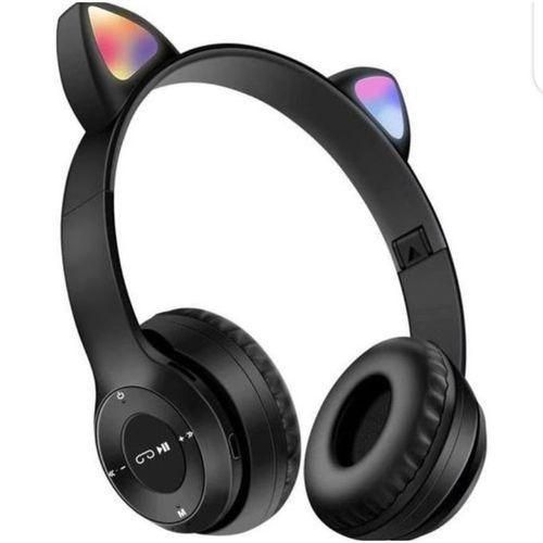 P47 Casque Bluetooth P47 Avec Oreilles De Chat - Noir