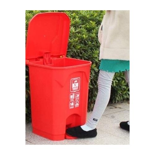 Poubelles bac à pédale 30lit rouge 1