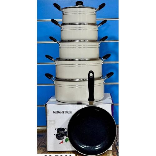 Casserole Anti-Adhesive 5 Pièces Avec Poele