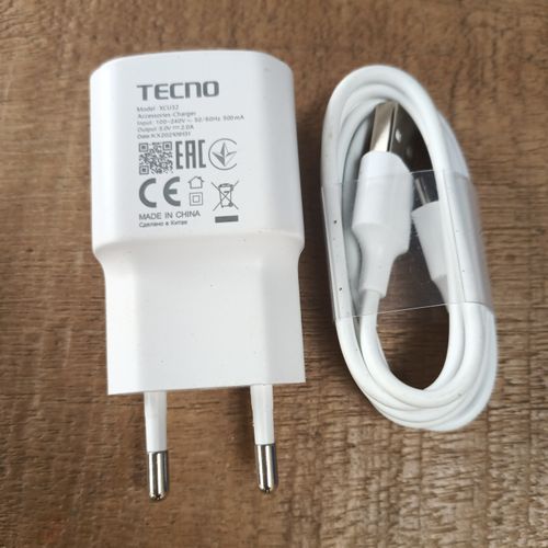 Chargeur Android - Tecno 2A - Câble USB - Blanc
