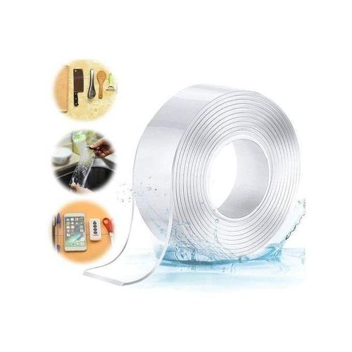 Ruban Adhésif Double Face Multifonctionnel Nano Antidérapant Transparent Traceless Double-Face 5M HG