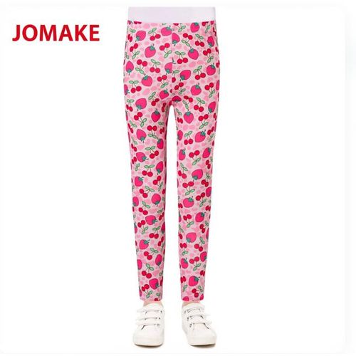 Pantalon long pour les enfants âgés de 2 à 9 ans, motif de fraises rouges, jambières moulantes