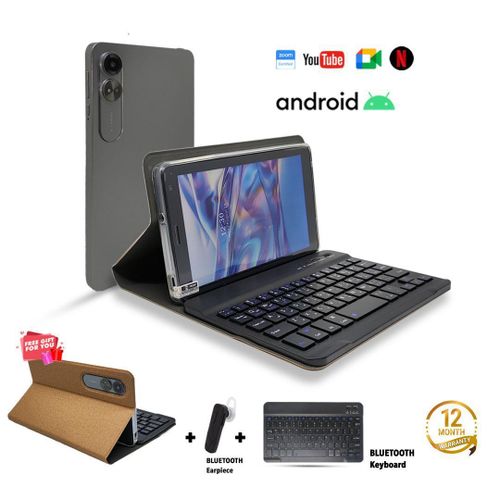 Tablette Professionnelle avec Emplacement SIM & Clavier Bluetooth - 8Go RAM/512Go ROM, Double Caméra & Écouteur Bluetooth inclus