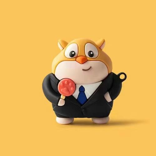 Étui de protection en silicone souple pour Apple pod Pro, motif dessin animé hamster