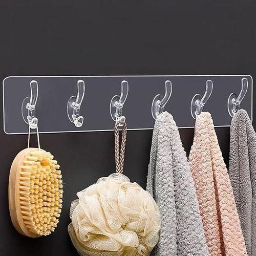 Bande adhésive 6 en 1 avec crochets pour fixation murale, article multi-usage, crochets adhésifs résistants