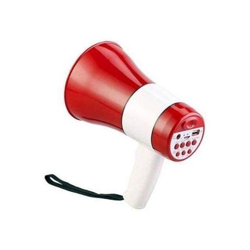Mégaphone Portable Bluetooth, Enregistrement, USB, Carte Mémoire Avec Batterie Rechargeable