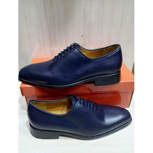 soulier pour homme en cuir-bleu
