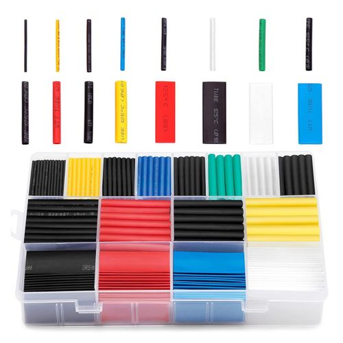 580 PCS Tube thermorétractable 2:1, assortiment d’enveloppe de câble de fil électrique Kit de Tube thermorétractable d’isolation électrique pour le bricolage (6 couleurs /11 tailles)