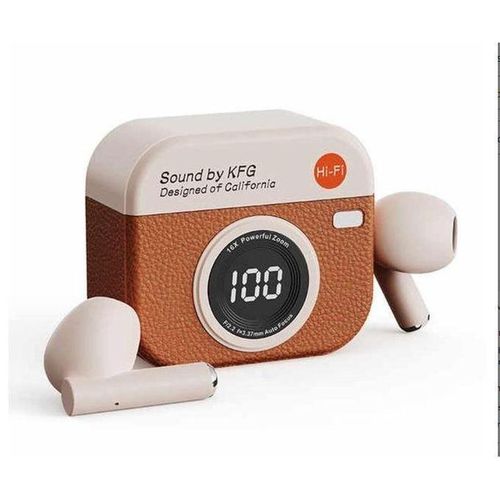 Écouteur Bluetooth Hi-fi Audio - Micro Intégré Appel Musique Sport - Cyxg Q86 Marron - Universel IPhone Samsung Xiaomi Tecno Etc