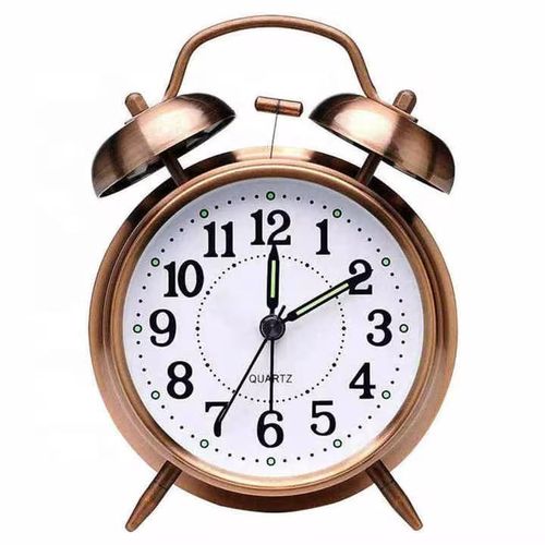 Réveil Cloche - Vintage - Analogique - Lumineux Nombre - Alarme Forte - Rétroéclairage