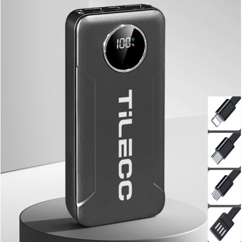 TC8513 Alimentation Portable à Charge Rapide LED avec affichage numérique 4 Fils 30000 mAh