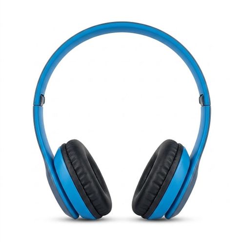 Casque audio bluetooth sans fil bleu noir
