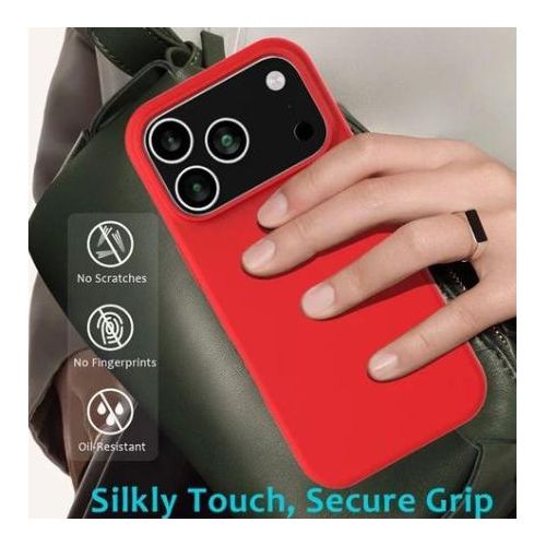 Coque En Silicone Compatible Pour IPhone 17 Pro Max - ROUGE