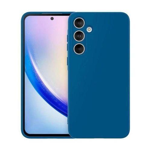 Coque En Silicone Compatible Samsung Galaxy A55 5G Avec 2 Antichoc - Bleu
