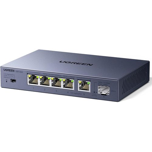 UGREEN Switch Ethernet 6 Ports – 5× 2.5G RJ45 + 1× SFP+ 10G